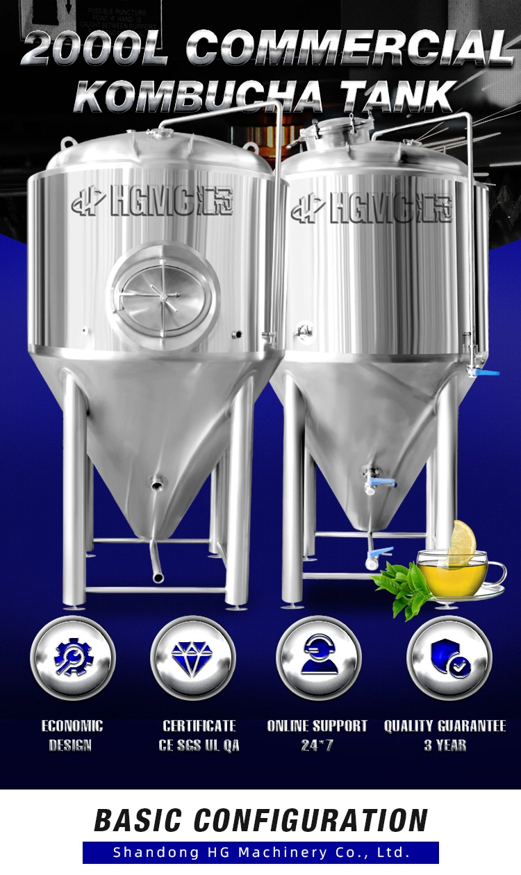 Kombucha Tank 1000 Litre 2000 Litre Micro Brewery Fermenter Machine Beer Brewing Equipment for Sale