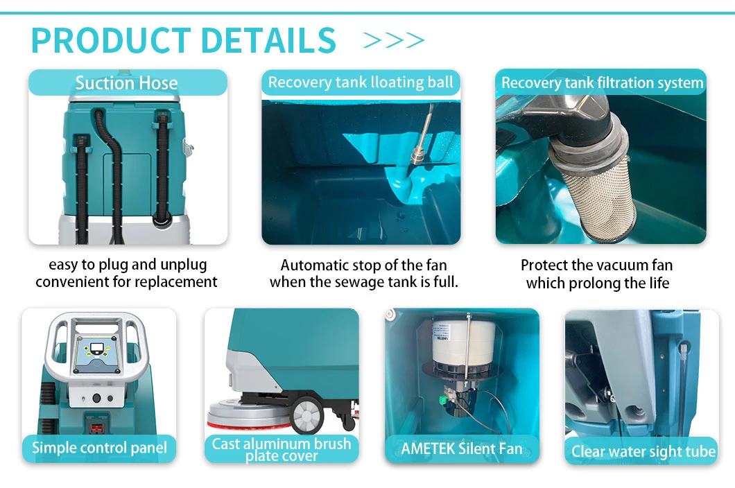 Commercial Use Floor Cleaning Equipment Walk Behind Electric Scrubber